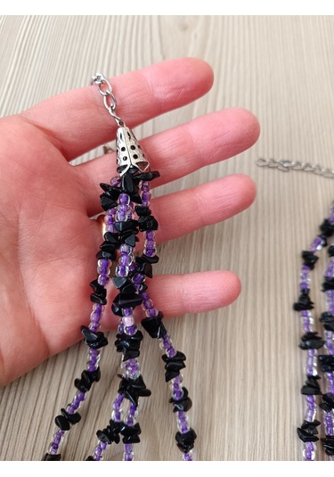 Boncuklu Tasarım Kolye Küpe