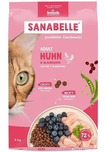 Sanabelle Life Tavuklu Ve Yaban Mersinli Yetişkin Kuru Kedi Maması 8 Kg