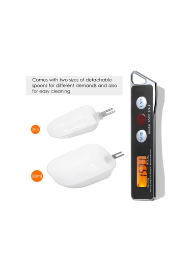 Xindoker Ev Kullanıma Dijital Ölçü Kaşığı, 0.05-500g Hassas Ağırlık Ölçümü, 30ml+80ml Bölmeli, Kahve/pastane Malzemeleri İçin, Siyah Pil Dahil Değil Siyah