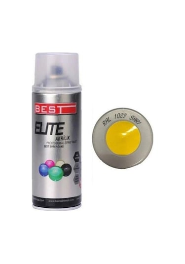 Best Elite Sprey Boya Akrilik Trafik Sarı Ral1023