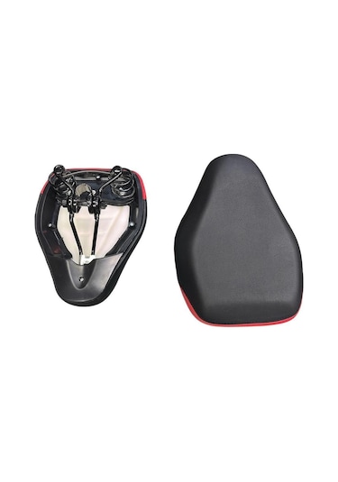 Bisiklet E-bike Geniş Sele Yaylı Yumuşak Çok Rahat 27-20 Cm Siyah - Kırmızı - Beyaz