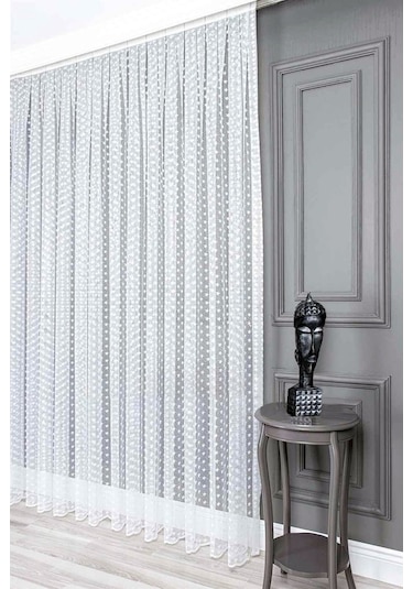 Evdepo Home Kullanıma Hazır Örme Tül Perde (541910123)