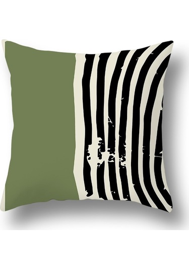 Kuzey Avrupa Geometrik Keten Yastık 45 45 Cm-43 Ekru