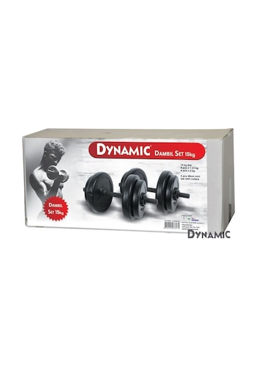 Dynamic 15 KG Vinyl Ağırlık Seti Siyah