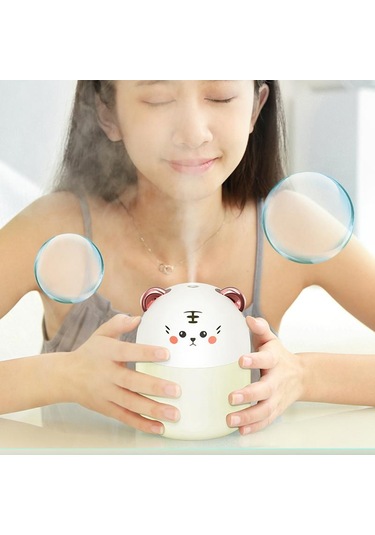 Renkli Ortam Işığı İle Masaüstü Nemlendirici 250 ML Kapasiteli Aroma Difüzör Ev Aromaterapi Nemlendiriciler Difüzörler Yatak Odası Beyaz