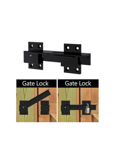 Kilit Delikli Çevirmeli Kapı Mandalı Kilidi, Alüminyum Alaşımlı Ayarlanabilir Kapı Mandalı Ahır Kapısı Kilidi