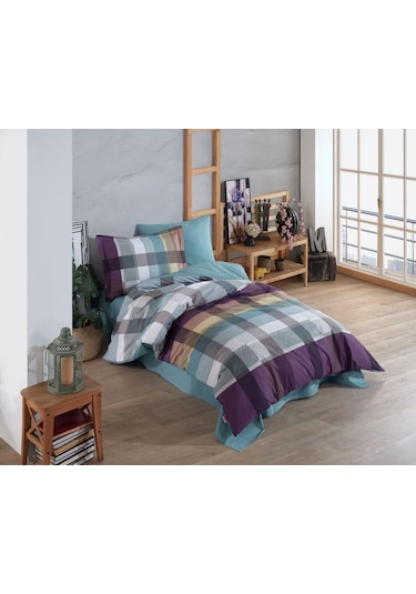 Hobby Tek Kişilik Poplin Nevresim Takımı Virginia Bordo