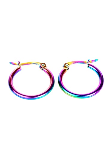 Blora 10 Mm Renkli Halka Küpe Renkli