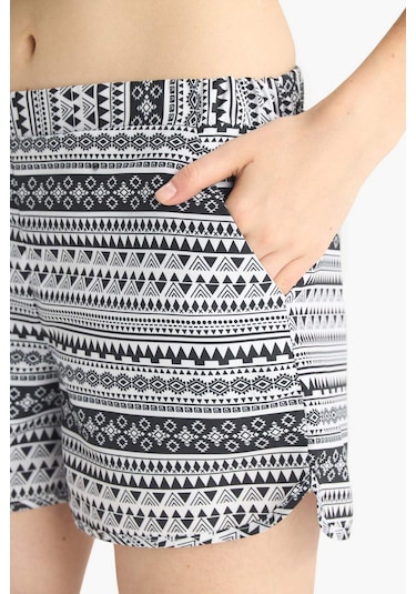 Defacto Etnik Desenli Deniz Şortu-fall İn Love T5232az25smbk27 Siyah