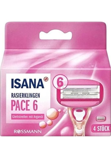 Rossmann Isana 6 Bıçaklı Yedek Tıraş Bıçağı - 4lü