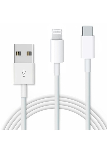 Schitec SCHSX21C 2 İn 1 5A 120 W USB-A Type-C Lightning Hızlı Şarj Kablo 120 CM