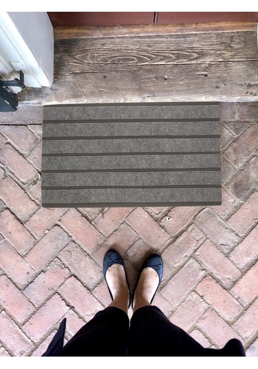 Kapı Önü Paspas, 6 Şeritli-halılı Paspas, Paspas 45 70-gri