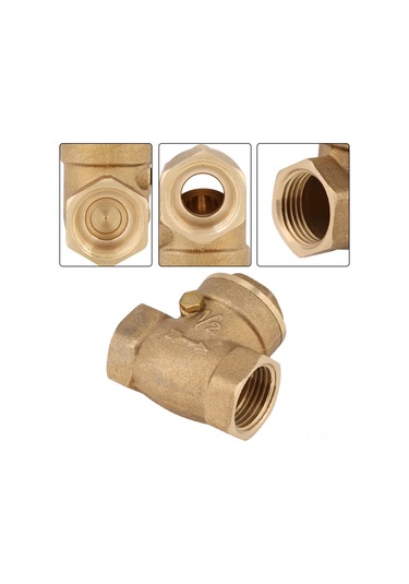 Kosona Brass Tek Yönlü Akış Kontrol Valfi Dn15, 232psı Su Uygulamaları İçin, 1/2bsp Dahili Dişli, Kolay Kurulum Ok İşaretli