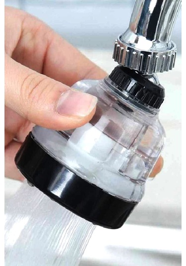 Mobee Şeffaf 3 Fonksiyonlu Mutfak Lavabo Başlığı 360 Derece Gümüş