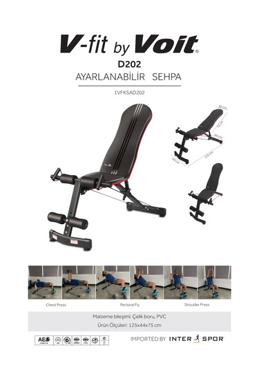 Voit Vfit By Voit D202 Katlanabilir Incline/decline Ayarlanabilir Sehpa