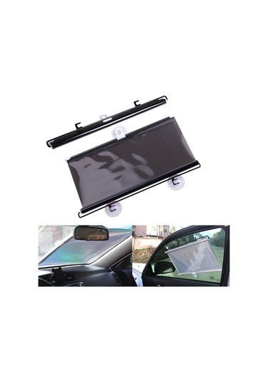 40 125 Cm Araba Otomatik Isı Yalıtımı Geri Çekilebilir Cam Pencere Güneşlik Kapak Kalkan Perdesi-siyah