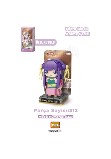 Loz Micro Anime Serisi 1337 Modeli 312 Parça Dekoratif Oyuncak Yapım Seti Yapı Blok Fflz-1337