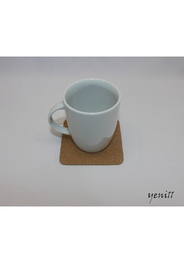 Mantar Bardak Altlığı Şekil Seçenekli 6 Adet Kahverengi