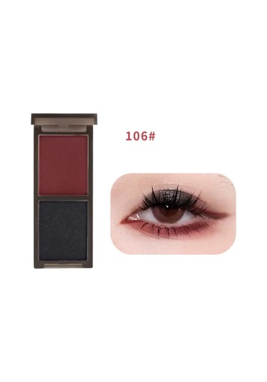 2renk Göz Farı Paleti Mat Glitter Göz Farı Gotik Kırmızı Siyah Pigmentler Su 06 01