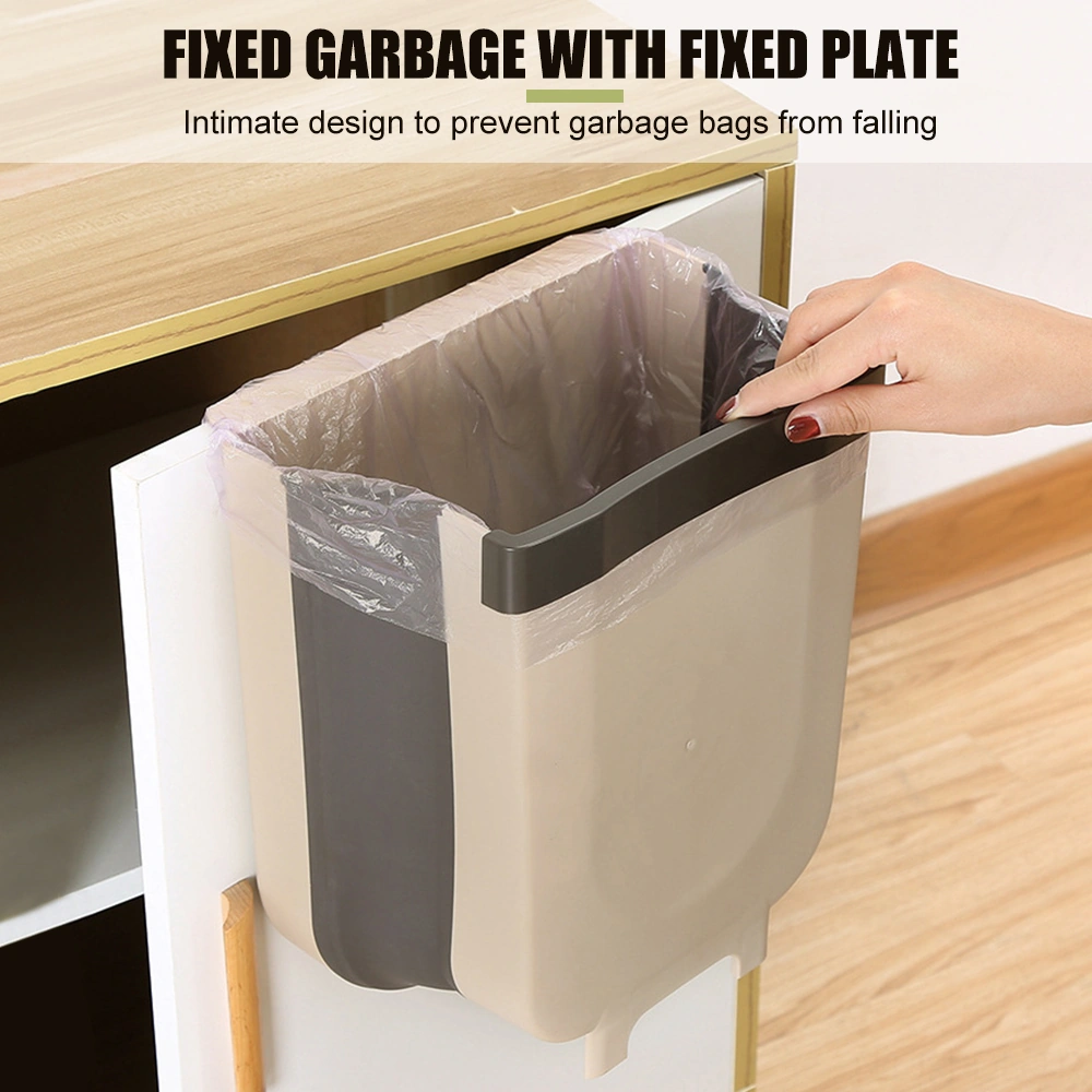 Padalink Ev, Araba, Mutfak Kullanıma Uygun Katlanabilir Duvar Takılı Atık Kutusu - Dayanıklı Pp+tpe Malzeme, Boşluk Tasarrufu, Beyaz Renk