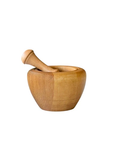 Kaf Ahşap Kayın Havan / Tarhun