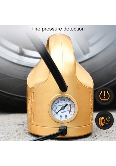 Sones Dc 12v 100w Dörtü Bir Arada Taşınabilir Araç Lastiği Pompası Şişme Pompa Beyaz