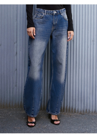 Dilvin 72062 Bol Kesim Denim Pantolon-tint Tint