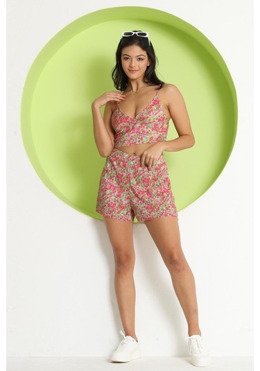 Kadın Piliseli Alt Üst Takım Pembe