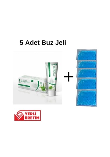 Epinafol Sensitive Aloe Veralı Florürsüz Diş Macunu 90 G + Buz Jeli 5'li