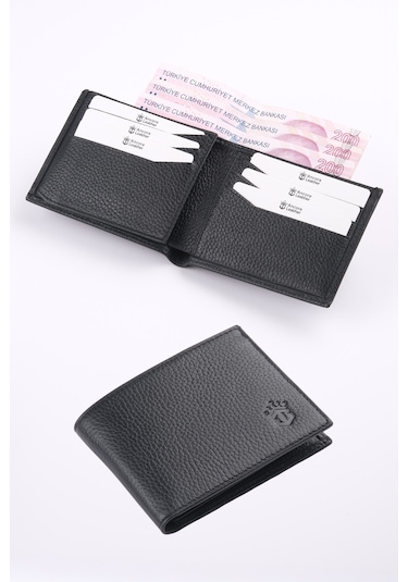 Ancora Leather Hakiki Deri Erkek Cüzdan-26500 Siyah