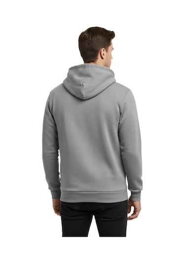 Baglan Erkek Gri Kapüşonlu Sweatshirt Bgl-st05196 Gri