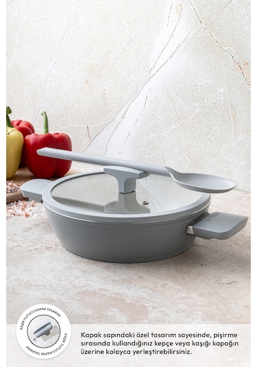 Emsan Swiss Cyrstal Rs Karnıyarık Tenceresi Gri 26 Cm Gri