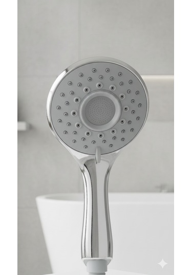 Defne Renk Detayları Ve Krom Rengi Gövdesi Ve Şık Tasarımı İle Kaliteli 3 Fonksiyonlu El Duşu Krom