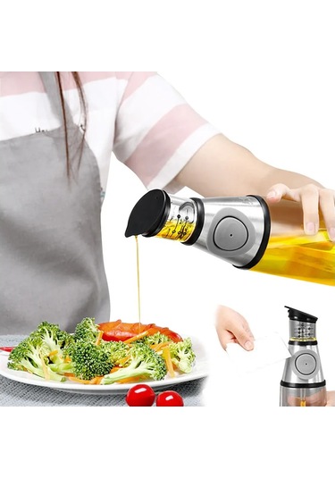 Teltree 250ml Ölçekli Cam Zeytinyağı Dispanseri, Mutfakta Hassas Kullanım İçin