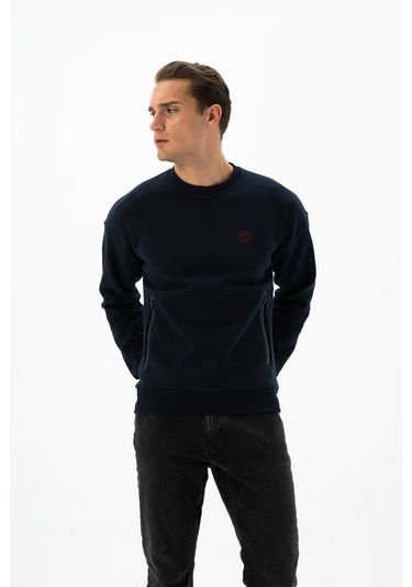 Arma Erkek Bisiklet Yaka Sweatshirt K24124909401 c Çok Renkli