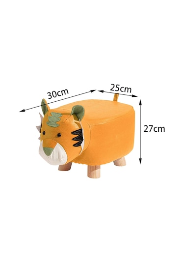 Suntek Magideal Ahşap Osmanlı Tabure Oturma Odası Yaratıcı Turuncu