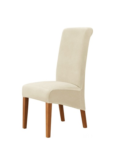 Tenfowee 2023 Yeni Desenli Çapraz Koltuk Kılıfı - Gümüş Tilki Kadife, Esnek, Yüksek Sırtlı, Ev Ve Otel Kullanımı İçin, Bej Renk Diğer