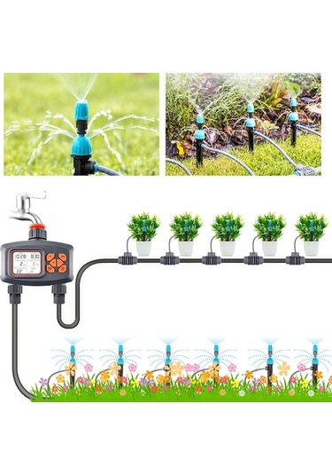 Tongxida Bahçe Hortumu İçin Akıllı Yağmurlama Zamanlayıcısı 2 Çıkışlı Büyük Lcd Çim İçin Damla Sulama Seti 57943249