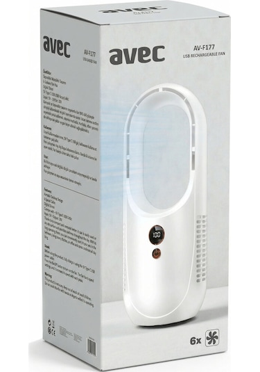 Avec Av-f177 Dijital Ekranlı Usb Şarjlı Masaüstü Fan