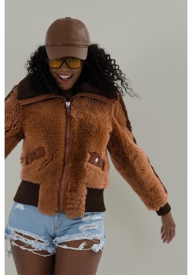 Karina Taba Tüylü Mont 211551 001