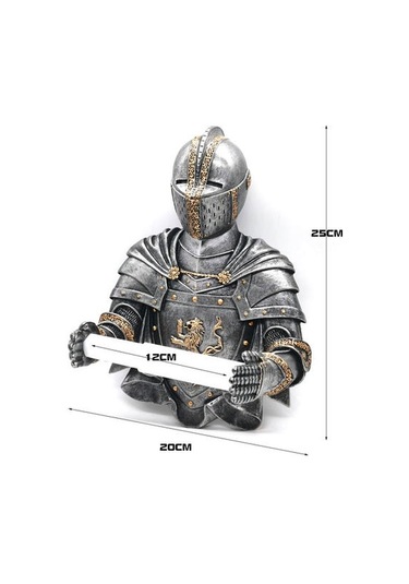 Knight Roma Asker Doku Tutucu Stil Duvar Asılı Yaratıcı Mutfak Rulo Kağıt Doku Kutusu Tuvalet Rulo Standı Kağıt Tutucular Gümüş Altın