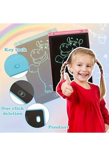 Trendooze Yeşil Gaojunshop01 Eğitici Lcd Yazı Tahtası Çizim Tableti Tek Tıkla Silme Yeşil