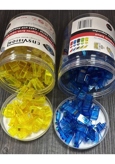 Cns- Rj45 Delikli Çapraz Sıralı Cat6 Bağlantı Soketi 100'lü Kutu