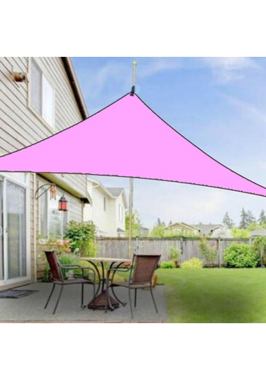 Xindoker Pembe Üçgen Çadır 3x3x3m - 210t Poliester, Su Geçirmez, Güneşten Koruyucu, Bahçe/patio İçin Pembe