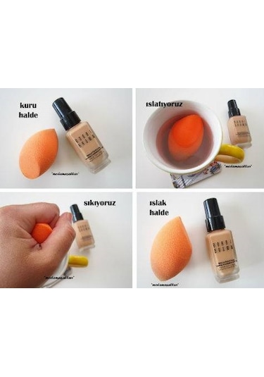 Yumurta Model Fondöten Sürme Aparatı Makyaj Süngeri