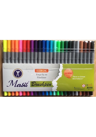 Masis Double 24’Lü Brush/Fineliner Kalem Seti