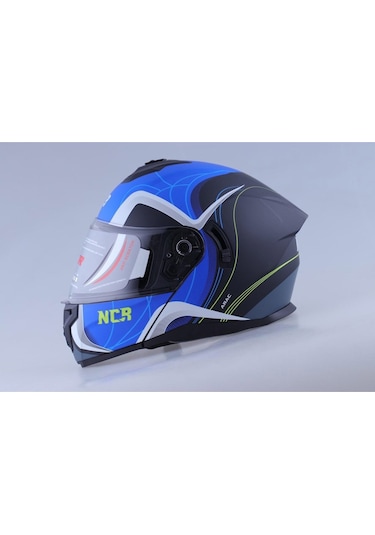 Ncr Çene Açılır 166 Ece Belgeli Motosiklet Kaskı Mat Mavi