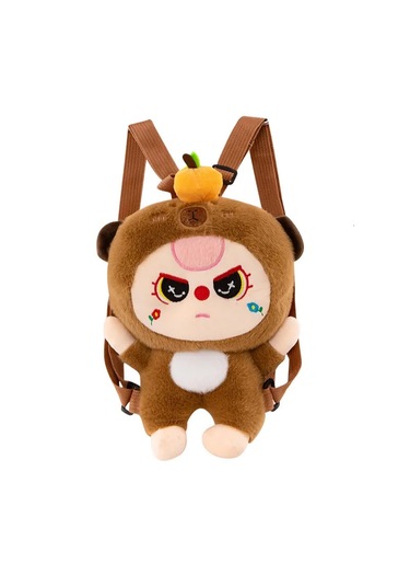 Cry Baby Çantalı Peluş Açık Kahverengi