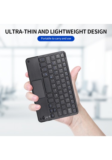 Geeksen "59 Tuşlu Ultra İnce Bluetooth Klavye - Dokunmatik Padli, Android/windows/ios Uyumlu"