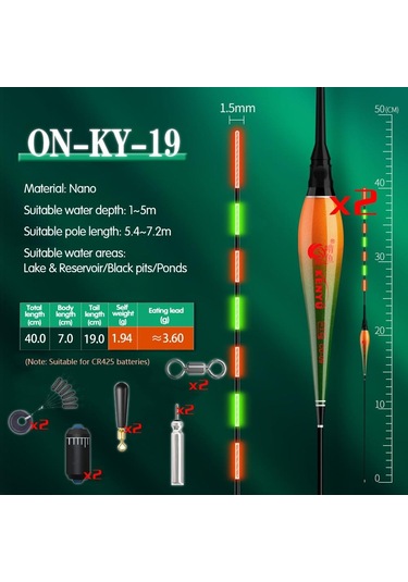 Onlyou 2 Adet/takım Nano Akıllı Balıkçılık Şamandıra Bite Alarm Balık Yemi Su Gölgesiz Ş Led Işık Otomatik Renk Şamandıra 56758875